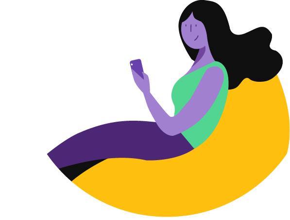 Phone User Illustration